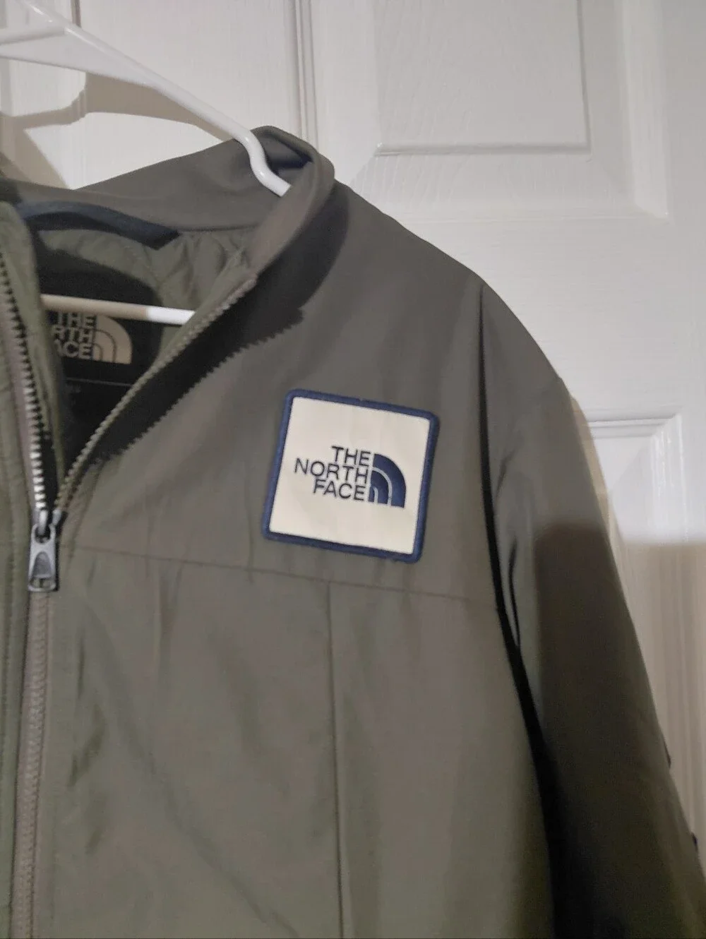 The North Face Jacket Mens Military Green Patched Quilted Size Medium